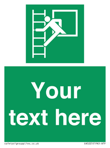 Custom Emergency Escape Ladder Sign